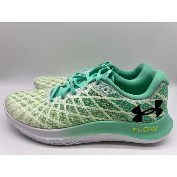 Under Armour Flow Velociti Wind 2 CN Running White Green Breez Men's Size 10.5 - Picture 2 of 12